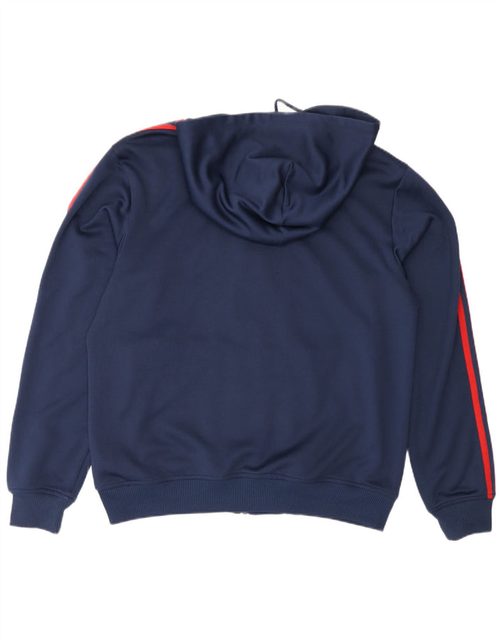 Adidas Herren Graphic Zip Hoodie Pullover Medium Marineblau Polyester