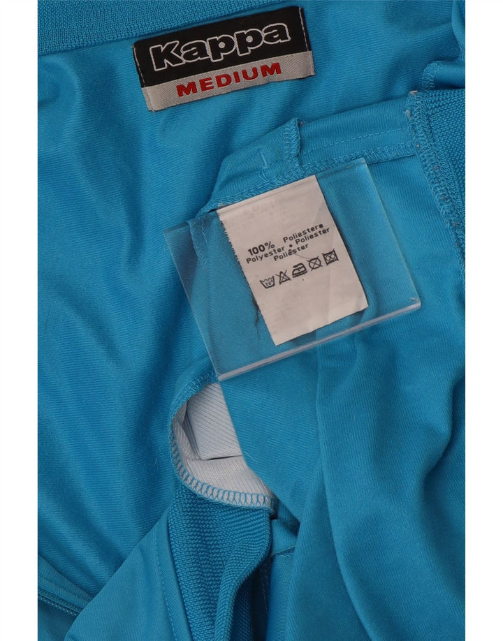 KAPPA Herren-Trainingsanzugoberteil, mittelblaues Farbblock-Polyester