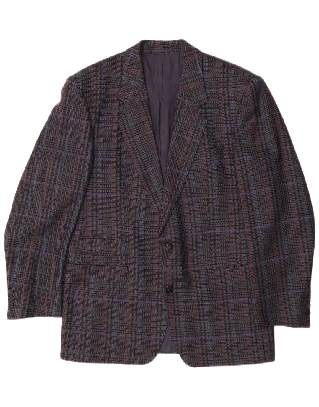 HUGO BOSS Herren-Blazer mit 2 Knöpfen, EU 50, groß, marineblau mit Hahnentrittmuster