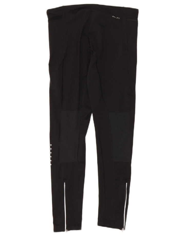 Nike Damen Leggings UK 14 Medium Schwarz Polyester Sport