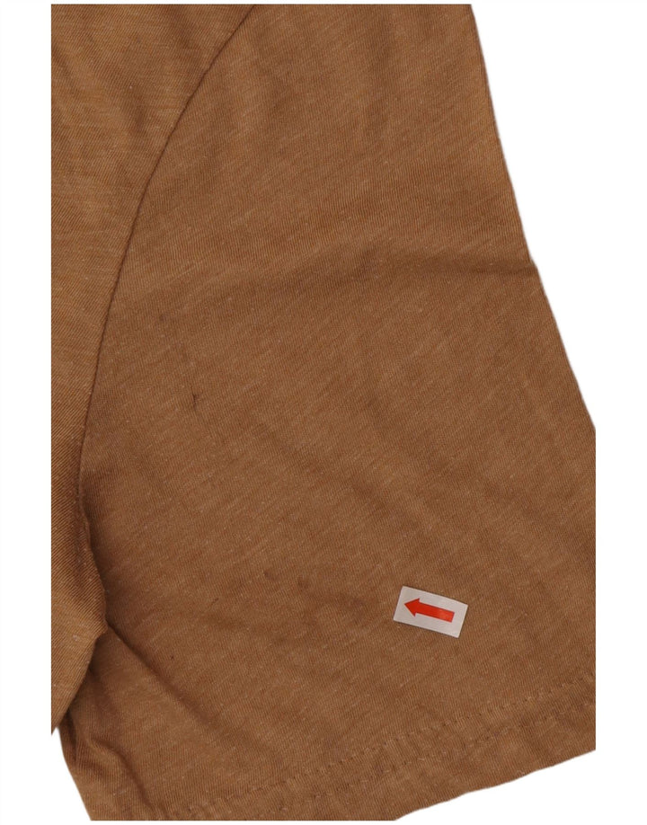 J. Crew Herren-T-Shirt-Oberteil aus mittelbeigemelierter Baumwolle