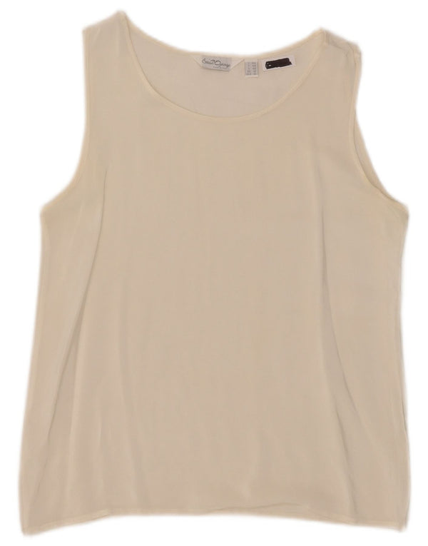 Saint George Ärmelloses Damen-Blusenoberteil UK 12 Medium Off White