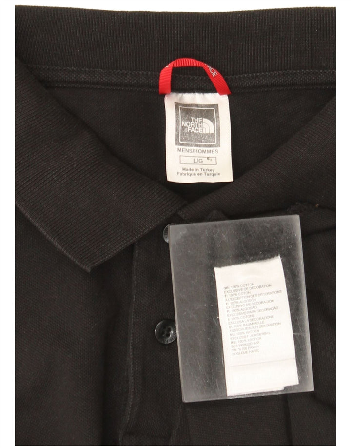 The North Face Herren-Poloshirt, groß, aus schwarzer Baumwolle