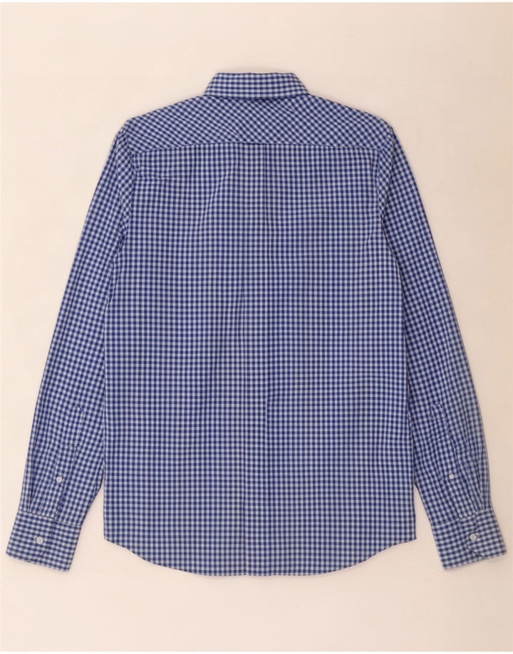 Ben Sherman Herrenhemd, kleine blaue Gingham-Baumwolle