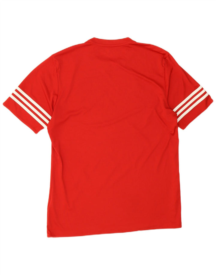 Adidas Herren Climalite T-Shirt Top Large Rot Polyester