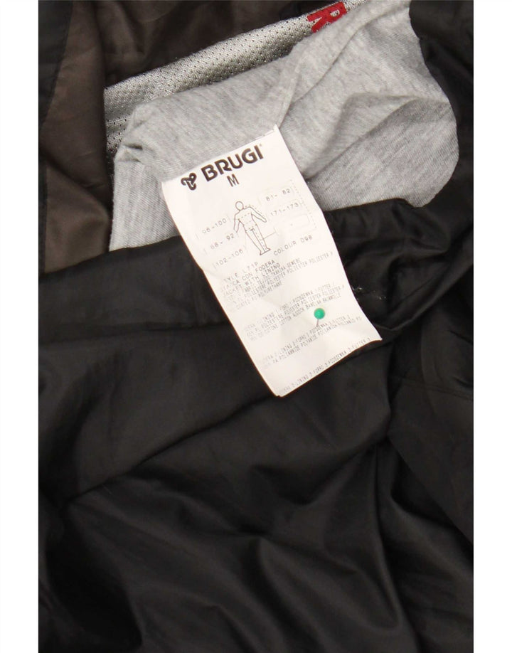 Brugi Herren-Regenjacke mit Kapuze, UK 38, Mittelschwarz, Colourblock-Polyester