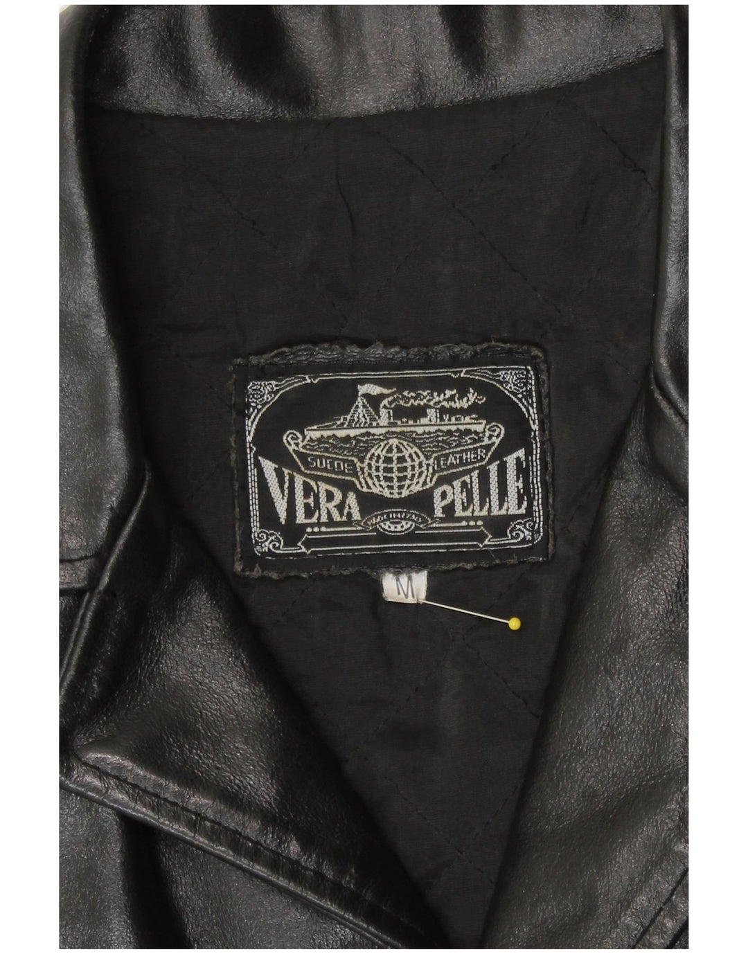 Vintage Herren Lederjacke UK 38 Mittelschwarzes Leder