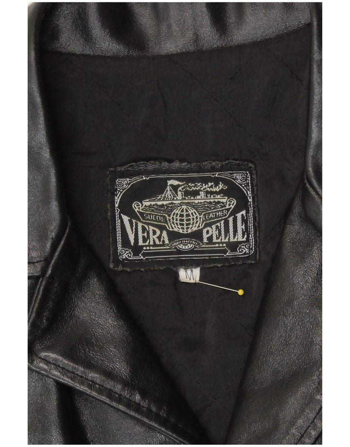 Vintage Herren Lederjacke UK 38 Mittelschwarzes Leder