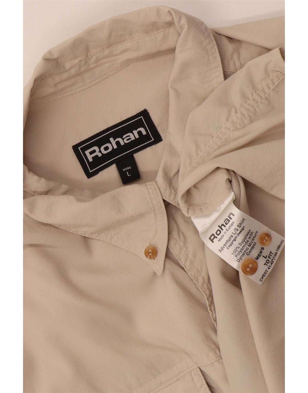 Rohan Herrenhemd Large Beige Polyamid