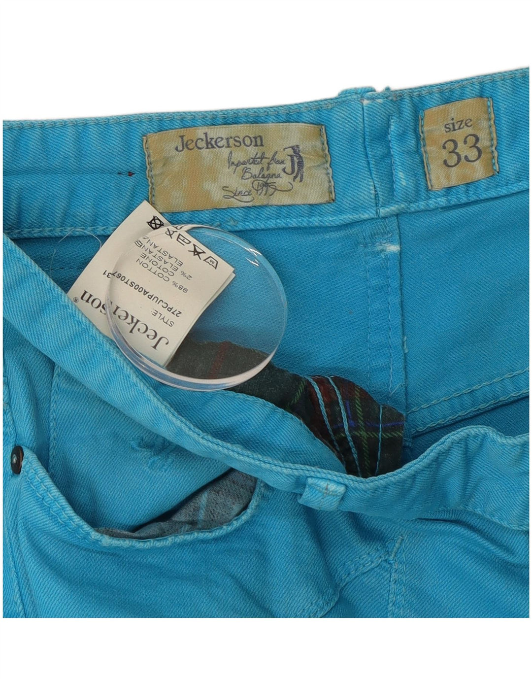 Jeckerson Damen Slim Jeans W33 L29 Blaue Baumwolle