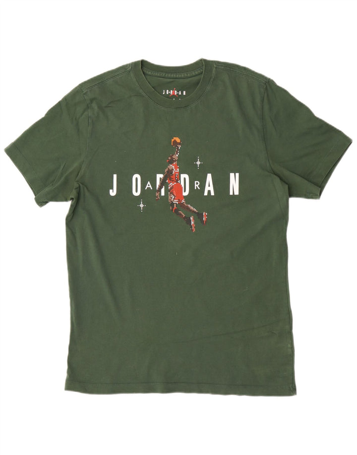 Jordan Herren Grafik-T-Shirt aus mittelgrüner Baumwolle
