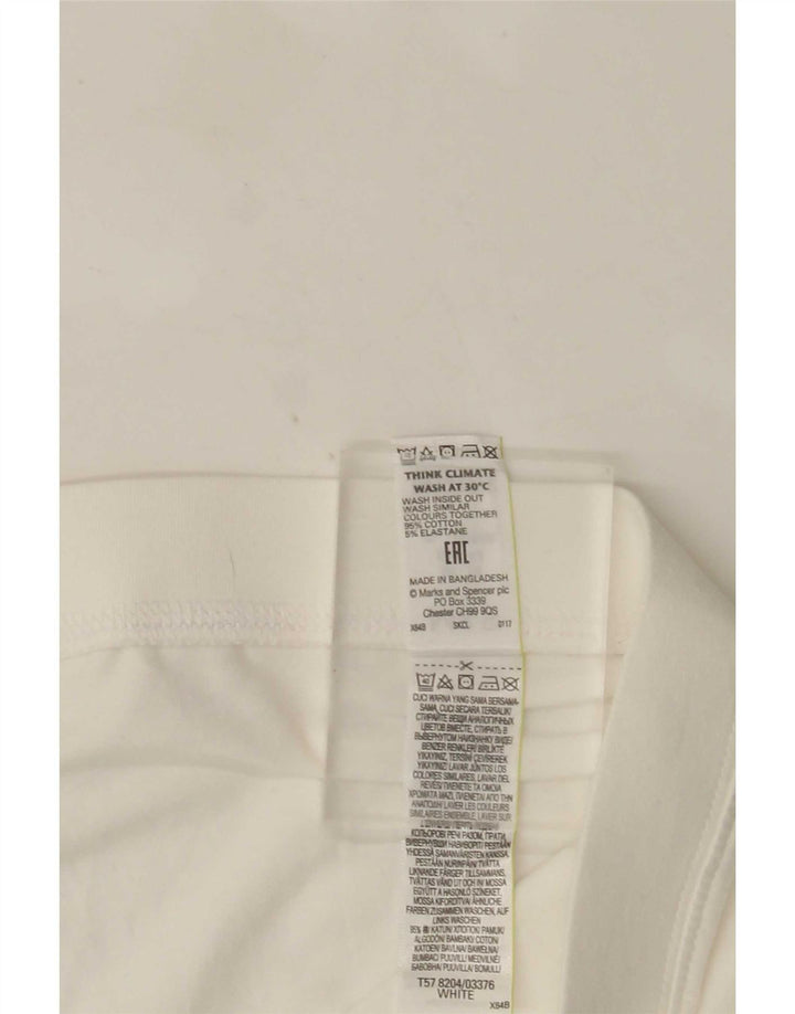 Marks & Spencer Capri-Leggings für Damen, UK 16, Größe L, weiße Baumwolle