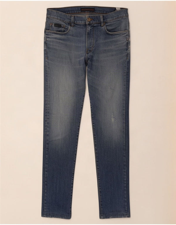 Trussardi Herren Slim Jeans W32 L30 Blaue Baumwolle