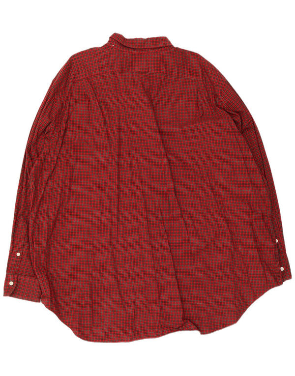 Polo Ralph Lauren Herrenhemd 3XL rot kariert Baumwolle