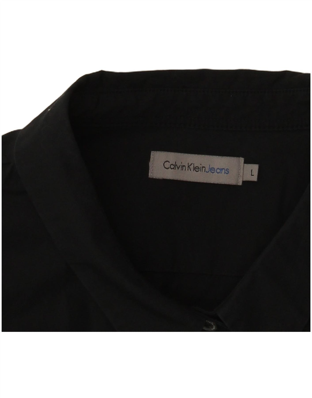 Calvin Klein Jeans Damen Hemd UK 14 Large Schwarz