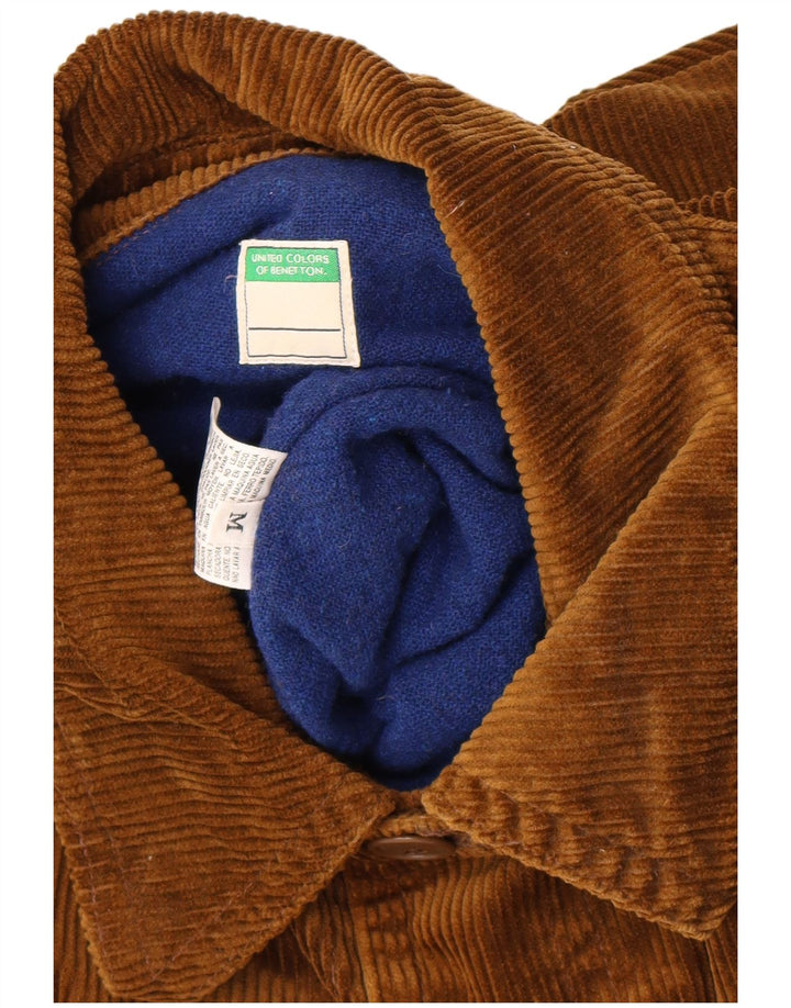 Benetton Herren Cordjacke UK 38 Medium Khaki Baumwolle