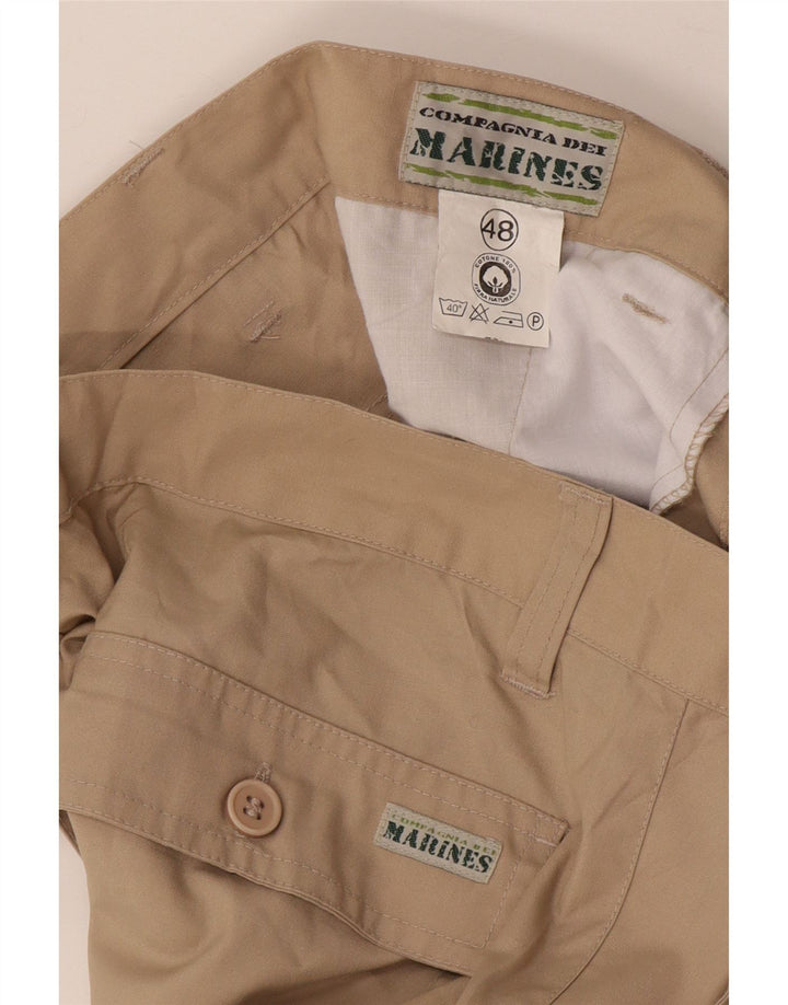 Vintage Herren Cargo Shorts IT 48 Medium W32 Beige