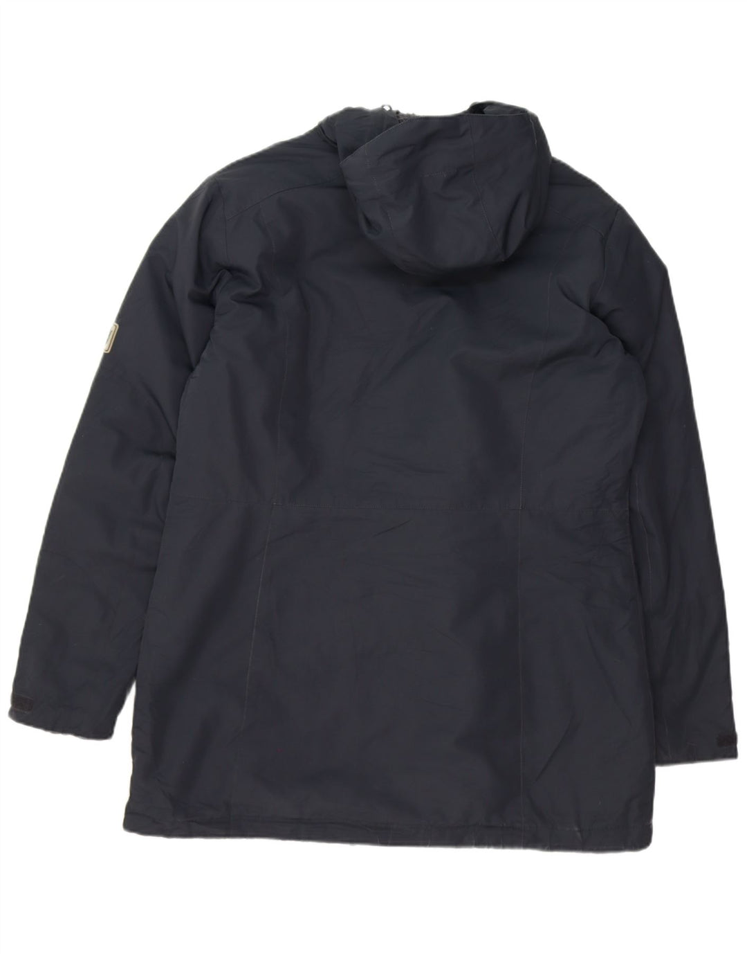 JACK WOLFSKIN Womens Hooded Windbreaker Jacket UK 16 Large Navy Blue