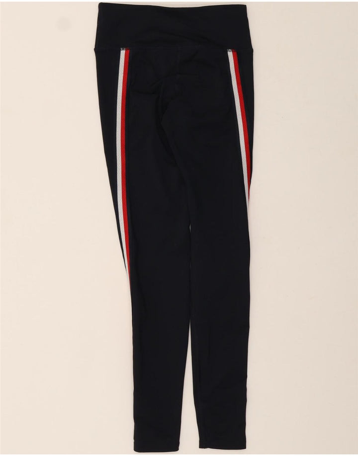 TOMMY HILFIGER Womens Leggings UK 4 XS  Navy Blue Polyester Vintage Tommy Hilfiger and Second-Hand Tommy Hilfiger from Messina Hembry 