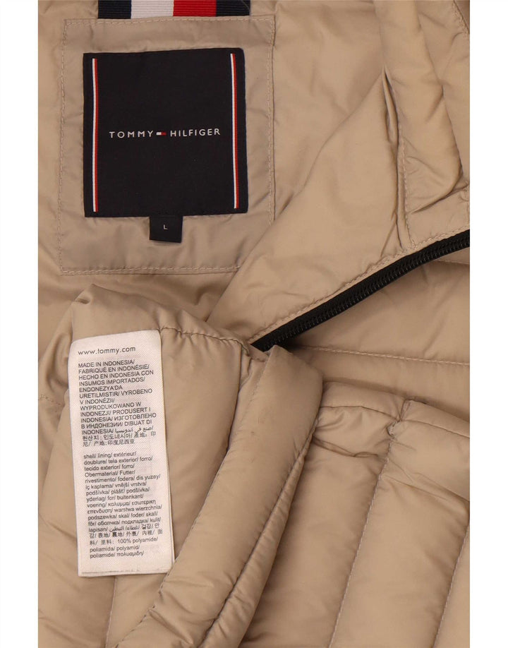 Tommy Hilfiger Herren Wattierte Jacke UK 40 Large Beige Polyamid