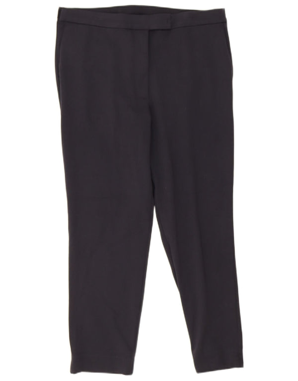 Marks & Spencer Damen Crop Suit Hose UK 16 Large W34 L25 Marineblau
