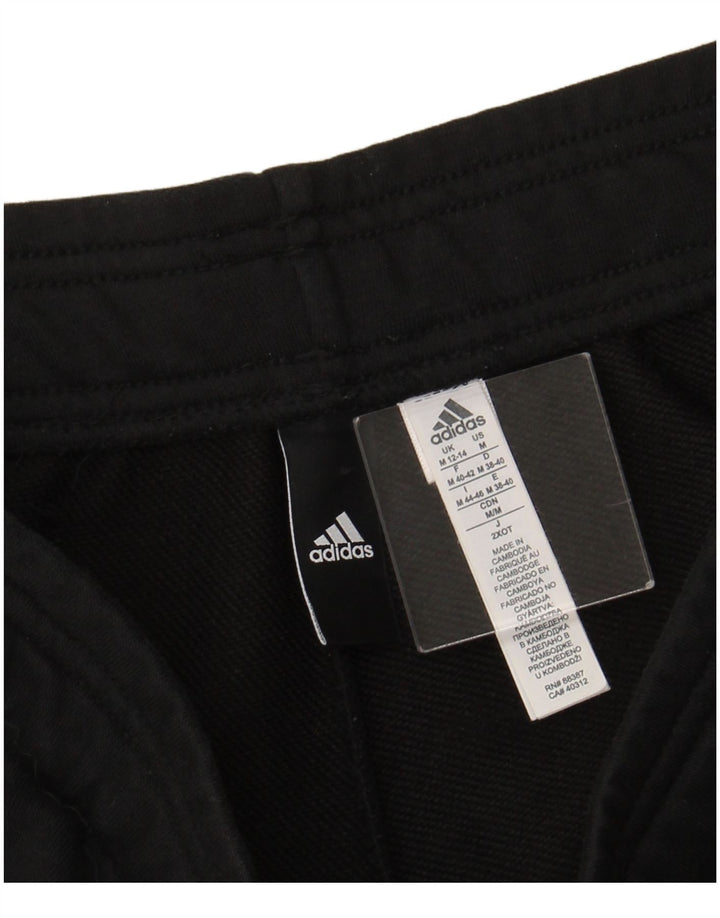 ADIDAS Damen Grafik-Trainingshose, Jogginghose, Gr. 12/14, mittelschwarz