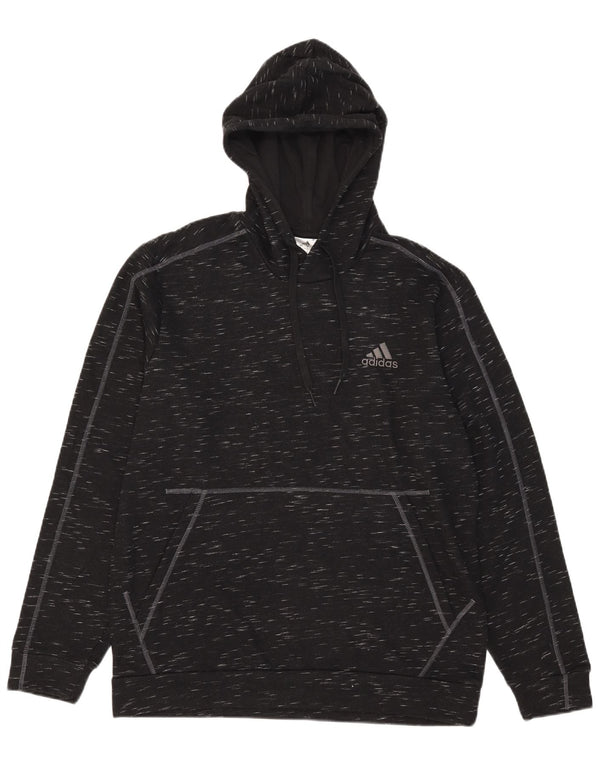 Adidas Herren Kapuzenpullover, groß, schwarz gefleckte Baumwolle