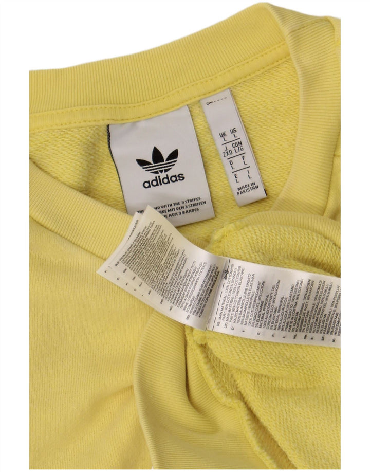 Adidas Herren Grafik-Sweatshirt-Pullover, groß, gelbe Baumwolle