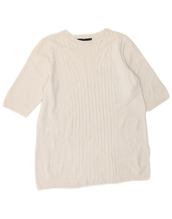 Marks & Spencer Damen-Pullover mit U-Boot-Ausschnitt, Gr. 14, Mittelweiß
