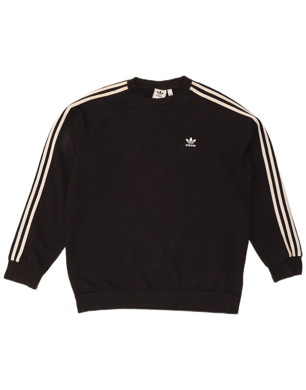 Adidas Herren Sweatshirt Pullover Large Schwarz Baumwolle
