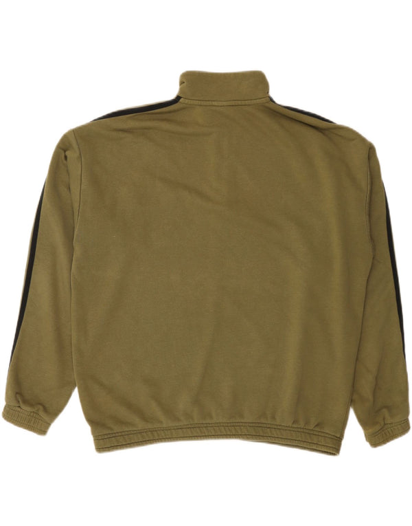Adidas Damen-Sweatshirt, übergroß, mit Reißverschluss, UK 12, mittelkhakifarben