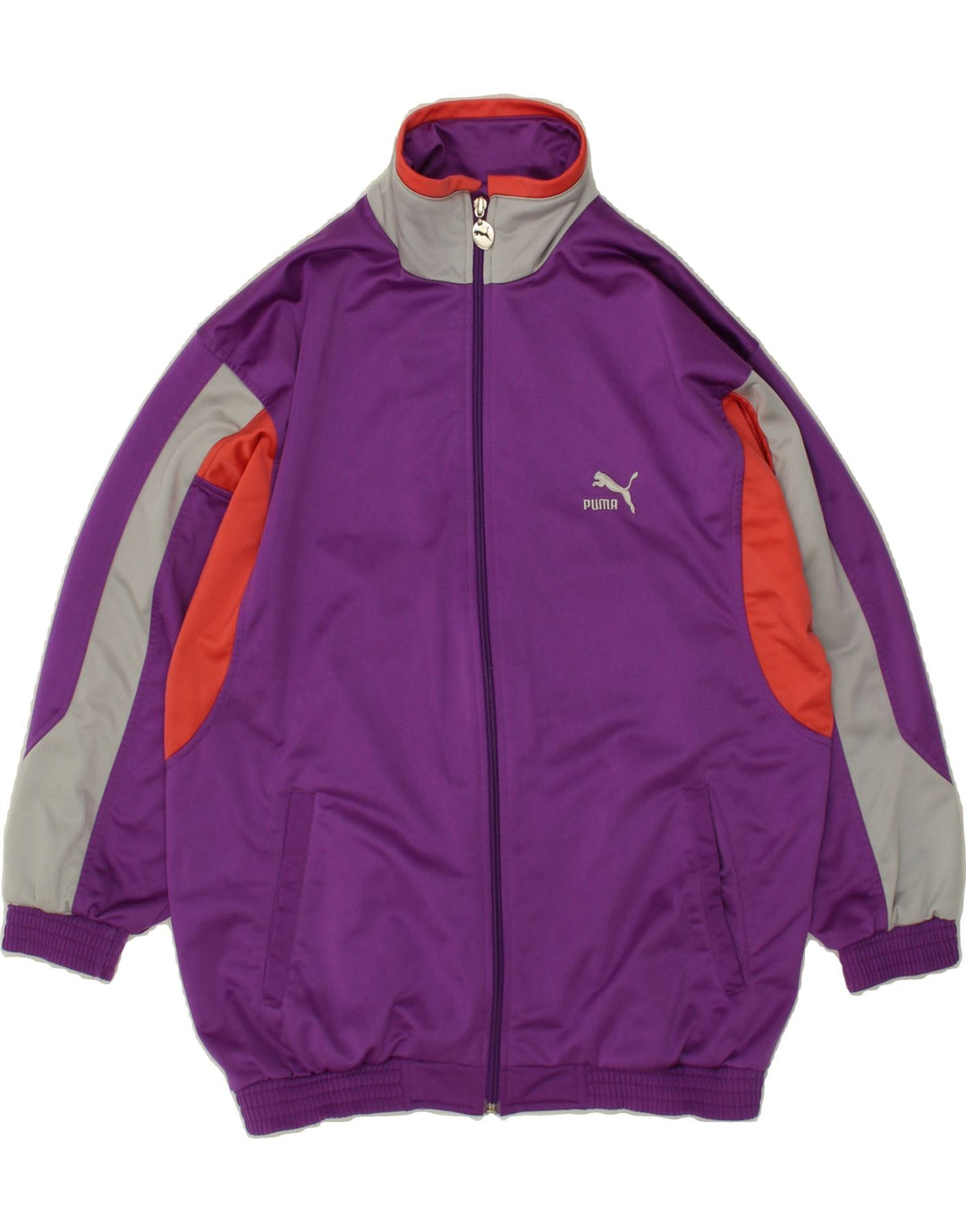 PUMA Girls Full Tracksuit 9-10 Years Medium Purple Colourblock Polyester Vintage Puma and Second-Hand Puma from Messina Hembry 
