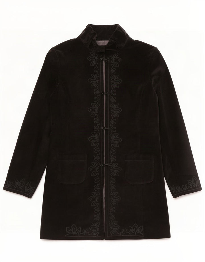 Lapo Galleri Damen Mantel IT 44 Medium Black Floral Cotton