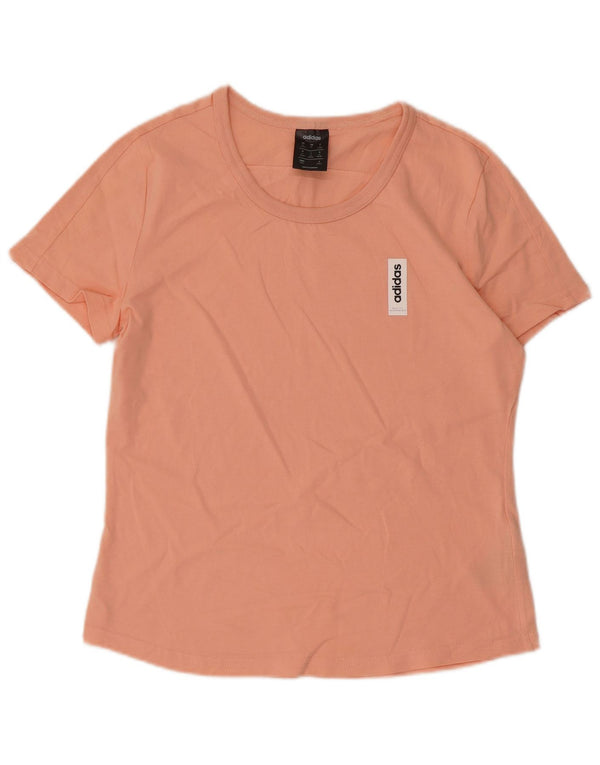 Adidas Damen T-Shirt Top UK 12/14 Mittelrosa Baumwolle