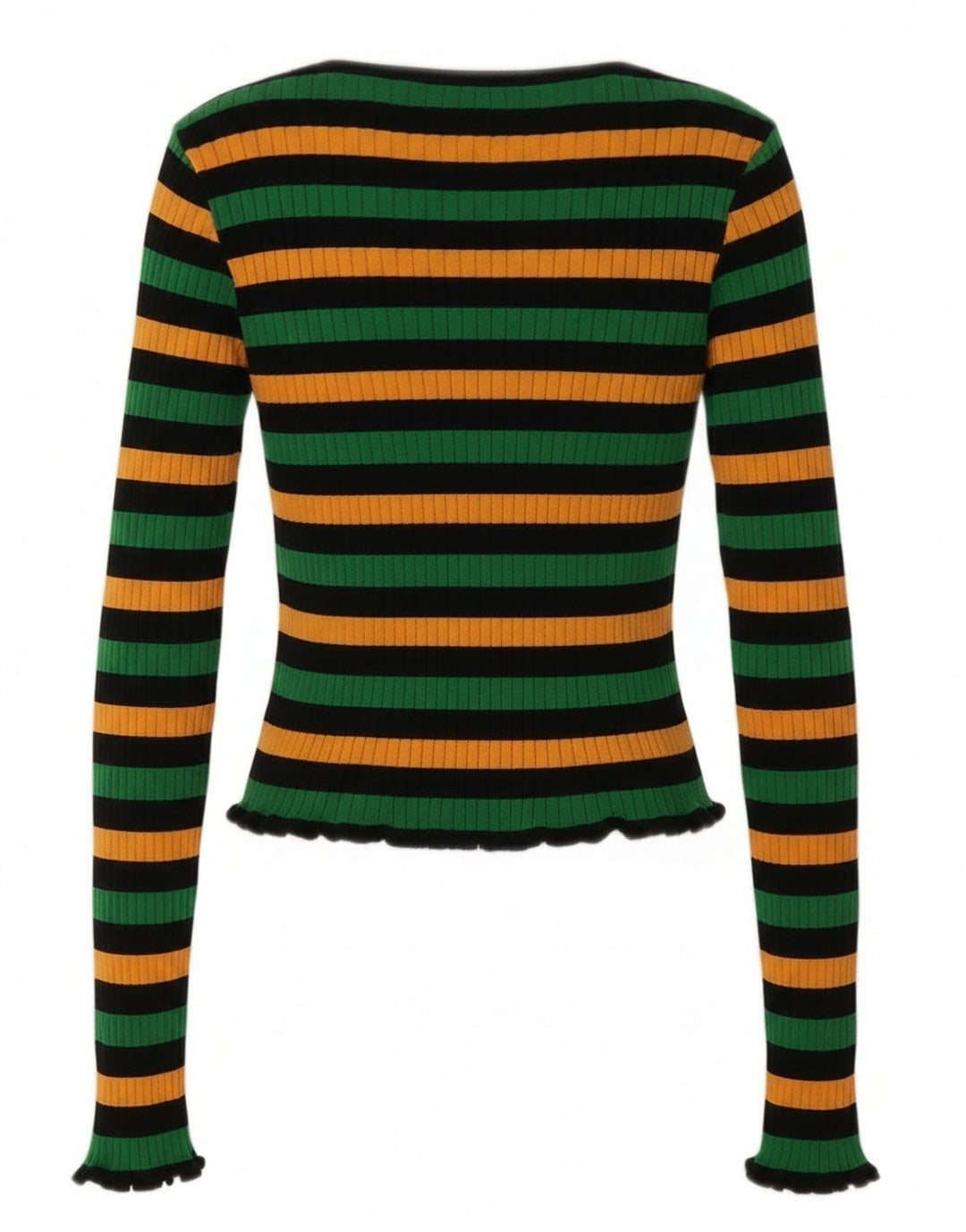 Zara Damen Crop Top UK 12 Medium Mehrfarbig gestreift