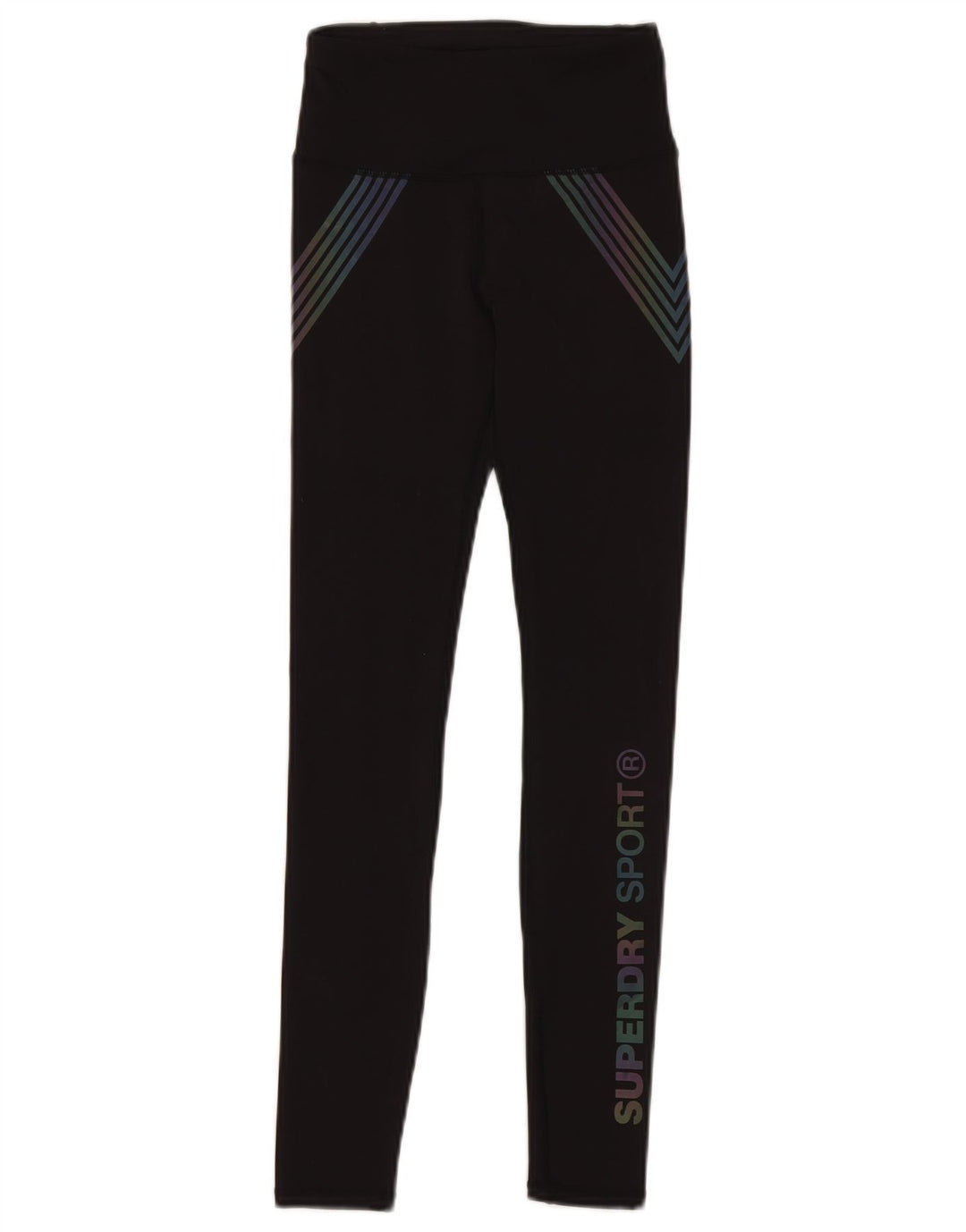 SUPERDRY Grafik-Leggings für Damen, UK 6, Größe S, Schwarz, Polyester