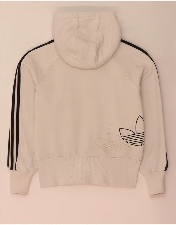 Adidas Damen Graphic Zip Hoodie Pullover IT 44 Mittelweiß Farbblock