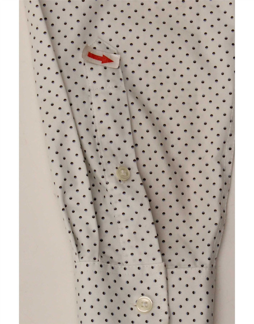 Tommy Hilfiger Herren-Slim-Fit-Hemd, Größe 16, groß, weiß gefleckt