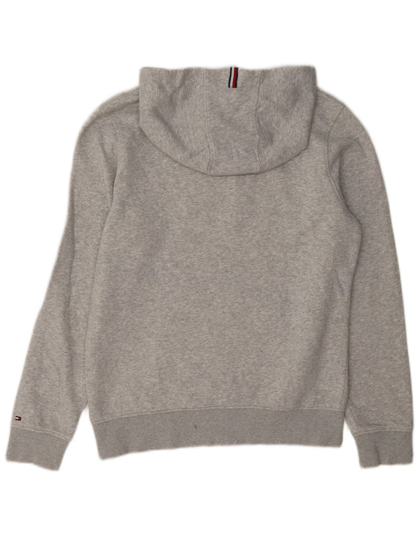 Tommy Hilfiger Kapuzenpullover mit Grafik für Jungen, 13–14 Jahre, graue Baumwolle