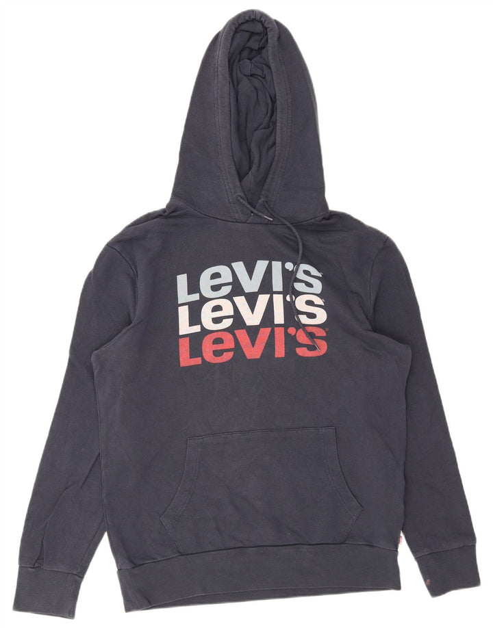 Levi's Herren-Kapuzenpullover mit Grafik, mittelmarineblau, Baumwolle