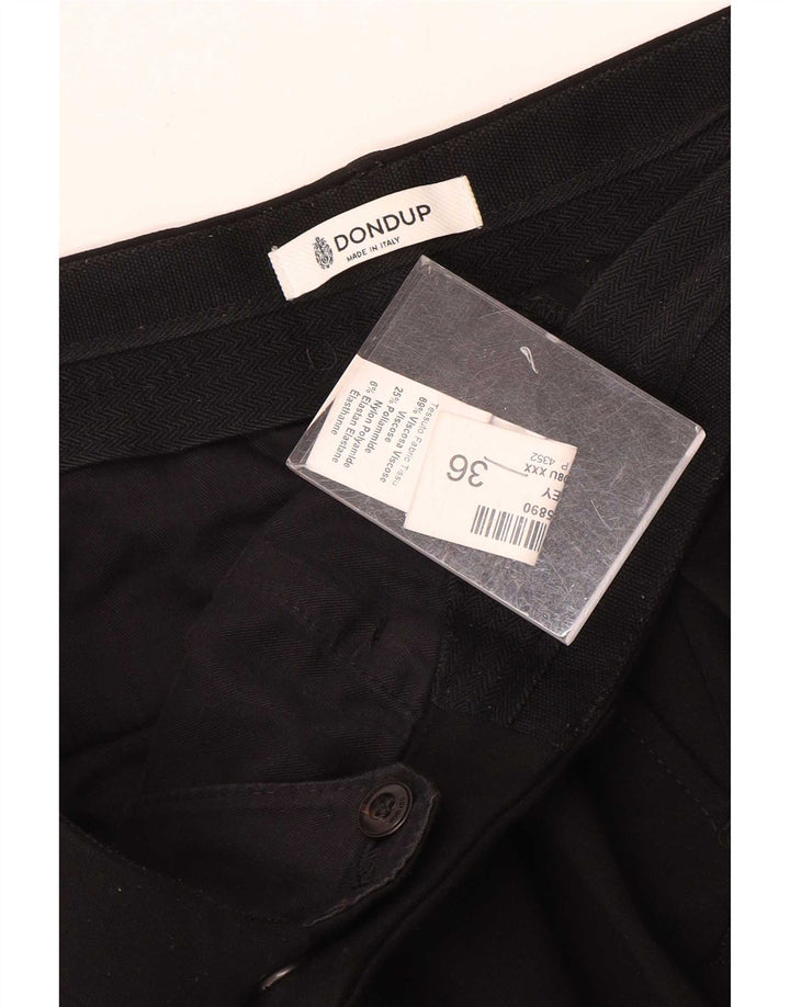 Dondup Slim Chino-Hose für Herren, W36, L34, schwarze Viskose