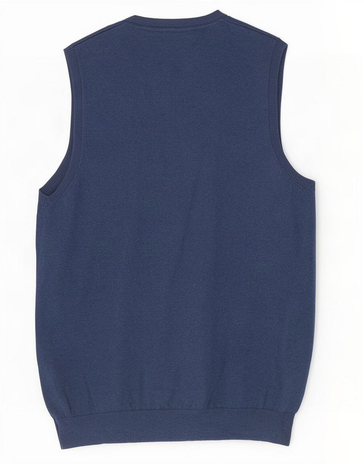 Marks & Spencer Herren-Weste, Tanktop, groß, marineblau, Baumwolle