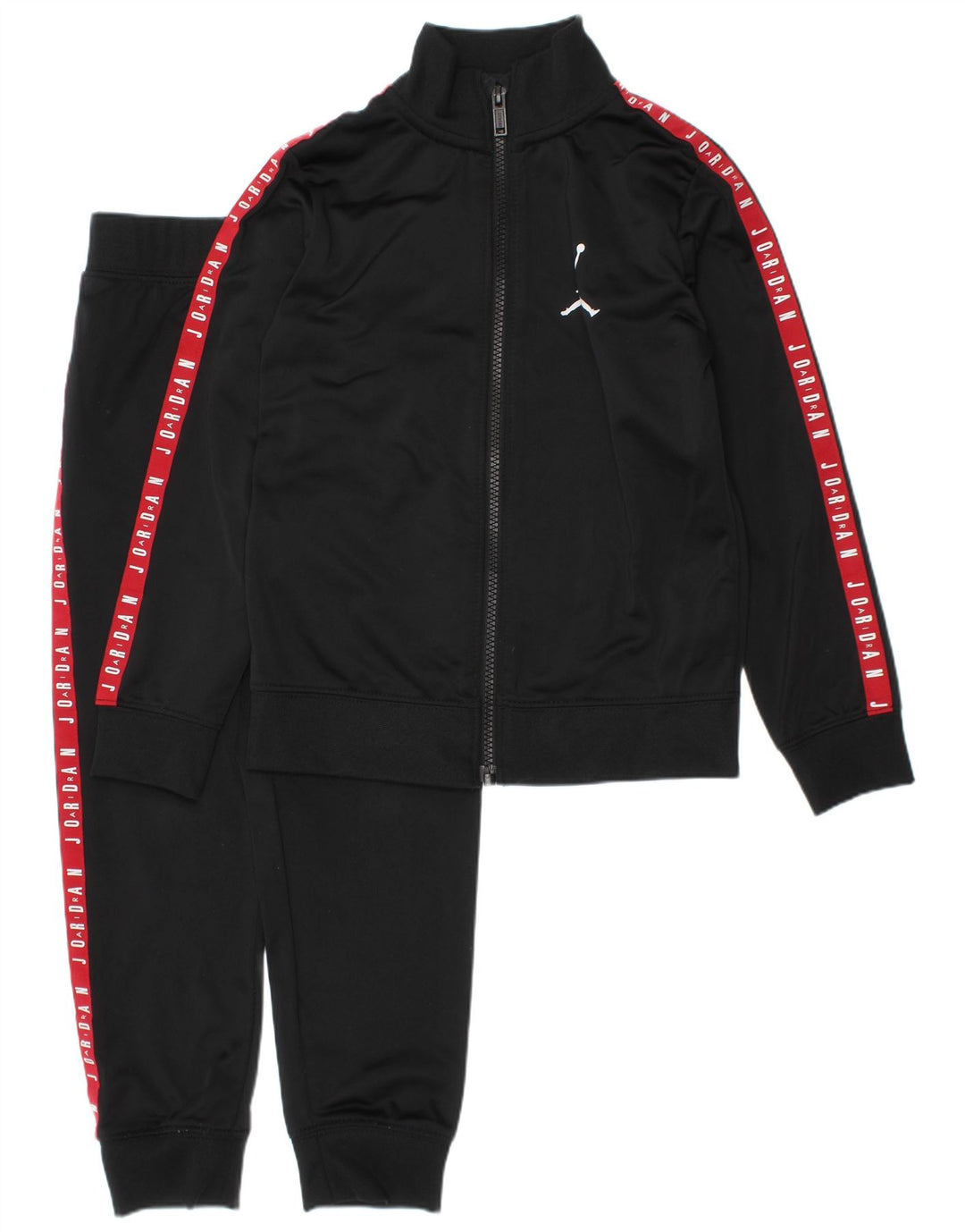 Jordan Jungen-Trainingsanzug mit Grafik, 5–6 Jahre, schwarzes Farbblock-Polyester