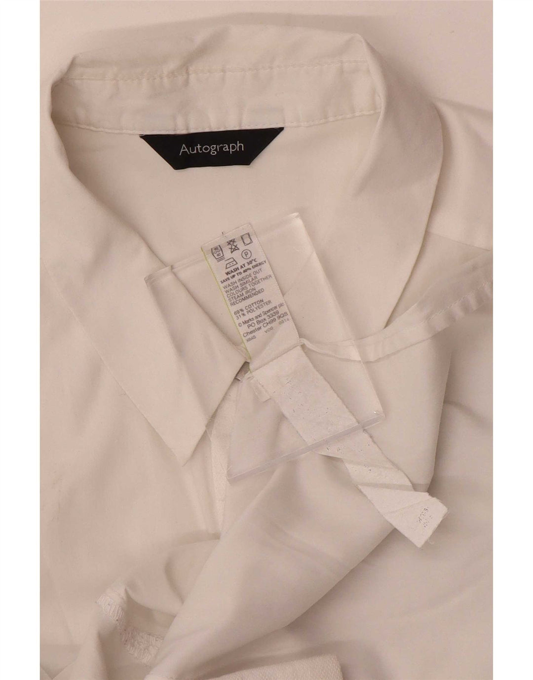 Marks & Spencer Damen Autograph Shirt UK 12 Mittelweiße Baumwolle