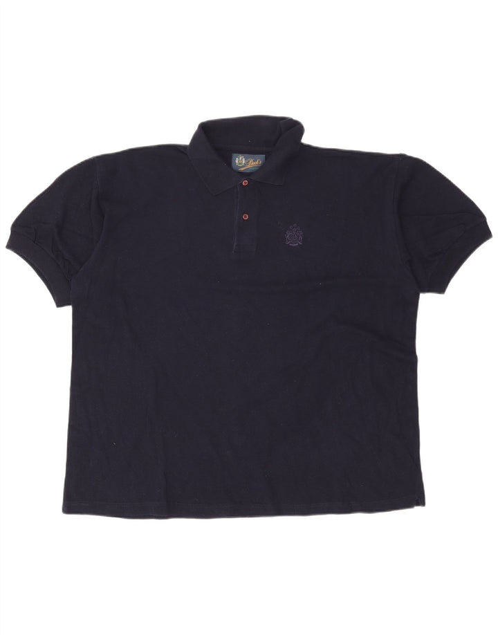 Dack's Herren-Poloshirt XL aus marineblauer Baumwolle