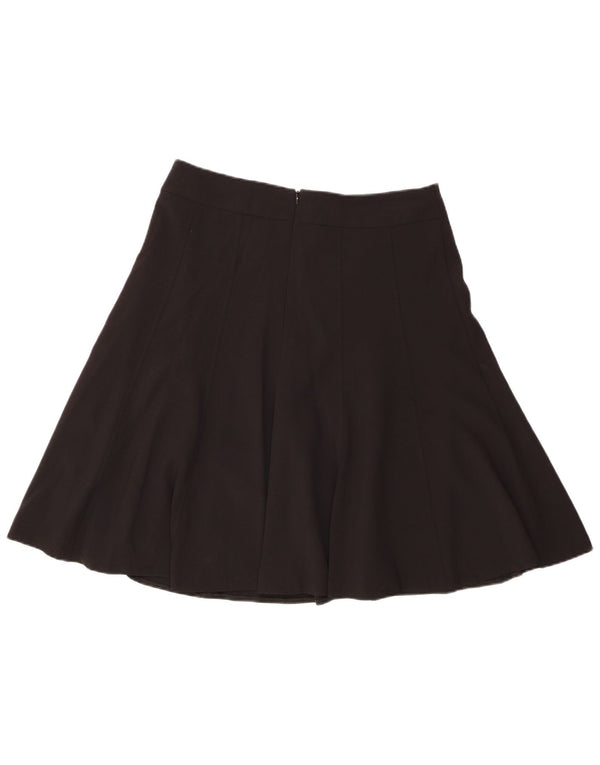 Marks & Spencer Damen A-Linien-Rock UK 12 Medium W32 Schwarz Polyester