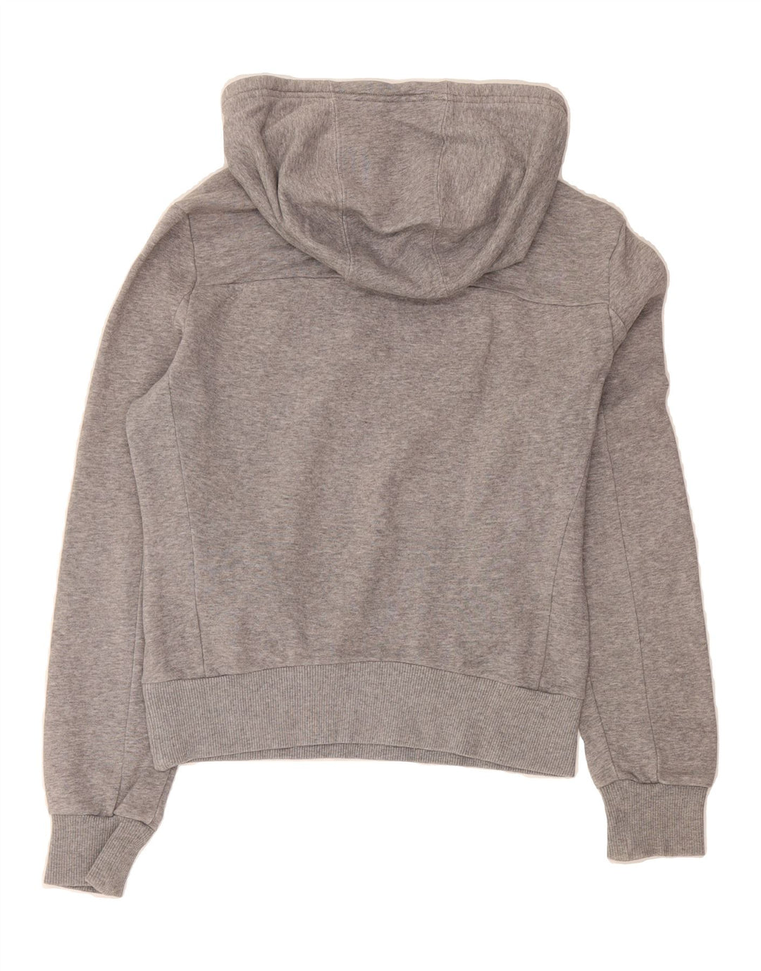 NIKE Womens Crop Graphic Hoodie Jumper UK 10/12 Medium Grey Vintage Nike and Second-Hand Nike from Messina Hembry 