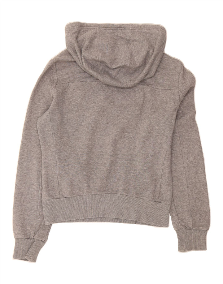 NIKE Womens Crop Graphic Hoodie Jumper UK 10/12 Medium Grey Vintage Nike and Second-Hand Nike from Messina Hembry 