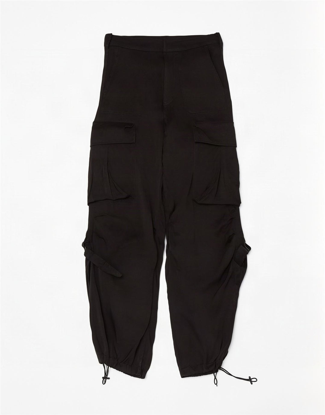 Zara Damen Joggers Cargohose XS W24 L30 Schwarz