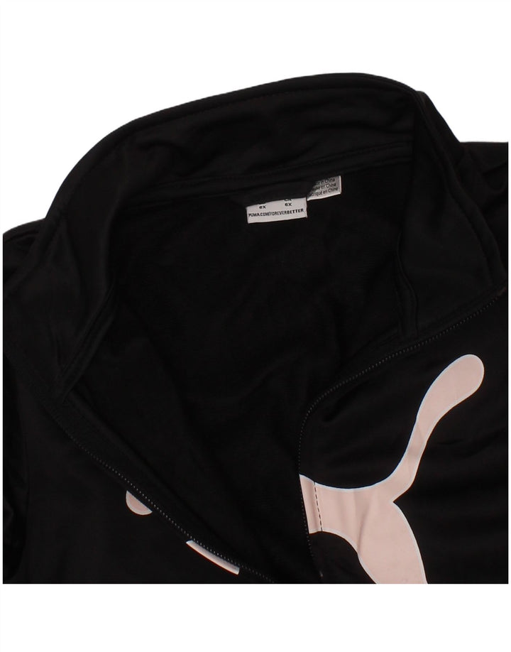 Puma Mädchen Graphic Trainingsanzug Top Jacke 5–6 Jahre Schwarz